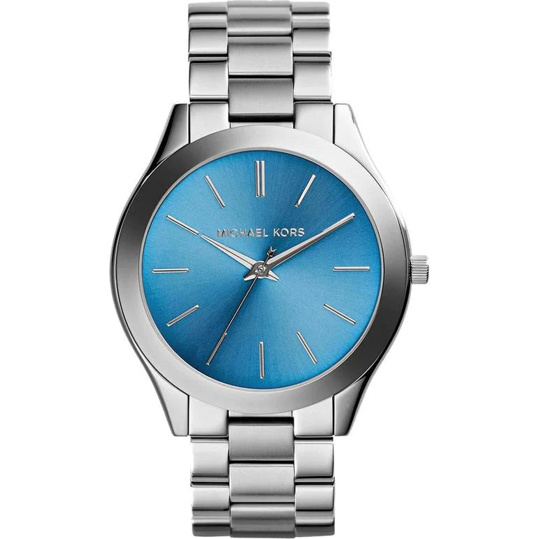 Michael Kors MK3292 Reloj de mujer con esfera azul y acero plateado