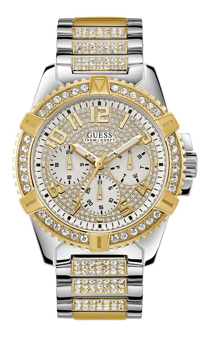 Mens guess watch online gold