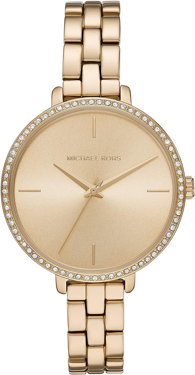 Michael Kors MK4399 - Reloj Charley de cuarzo con esfera dorada y cristal para mujer 