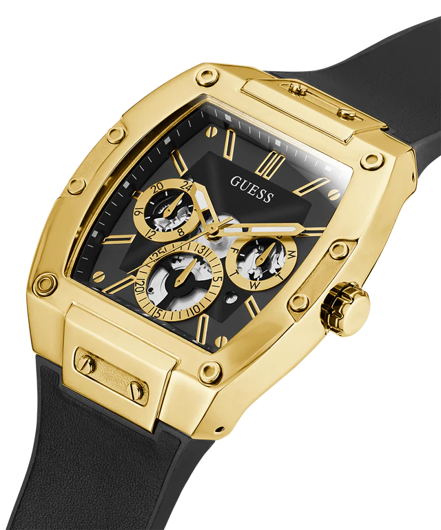 GUESS GW0202G1 Reloj multifunción en tono dorado negro para hombre