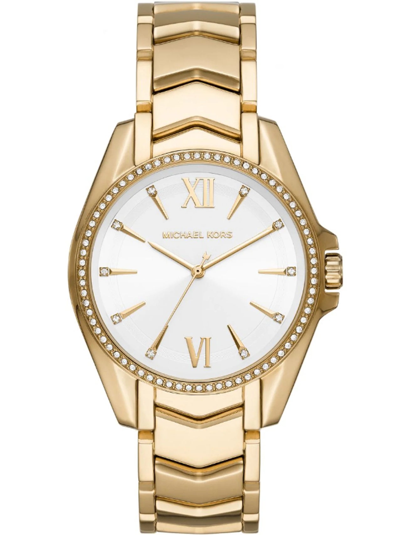 Michael Kors MK6693 - Reloj Whitney de acero inoxidable dorado con tres manecillas para mujer 