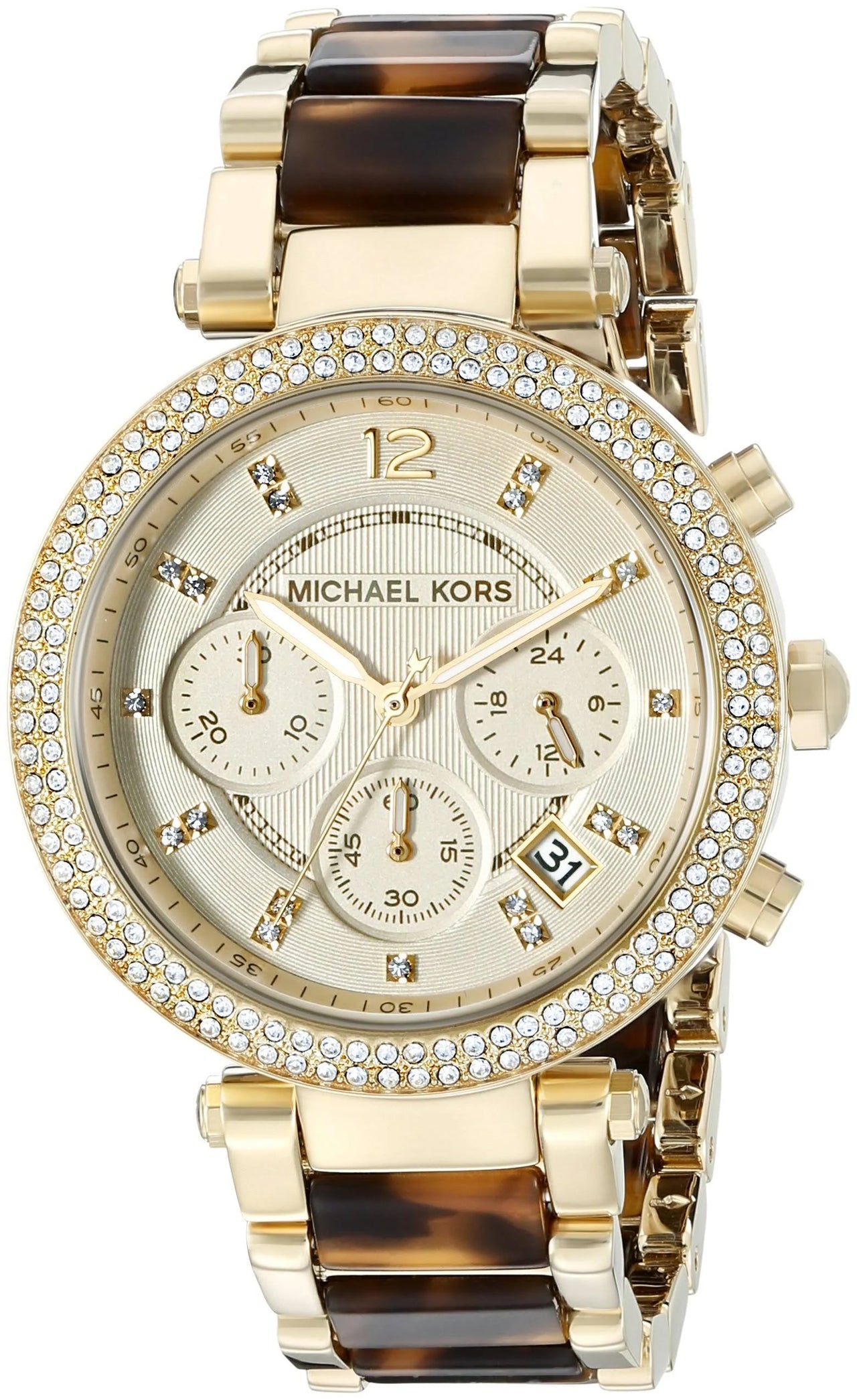 Michael Kors MK5688 - Reloj Parker con cronógrafo y esfera dorada para mujer 