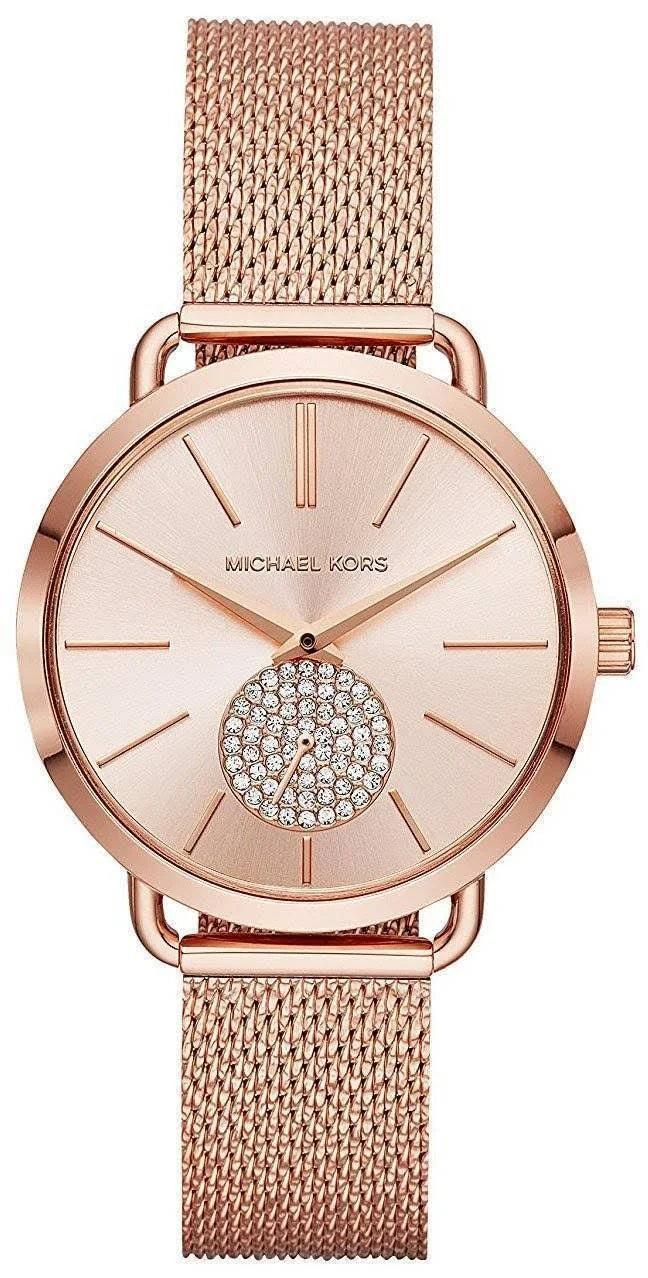 Michael Kors MK3845 - Reloj para mujer con esfera rosa Porita 