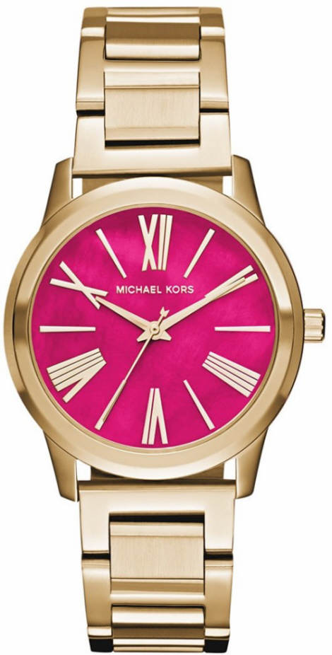Michael Kors MK3520 - Reloj Hartman para mujer con esfera de nácar rosa