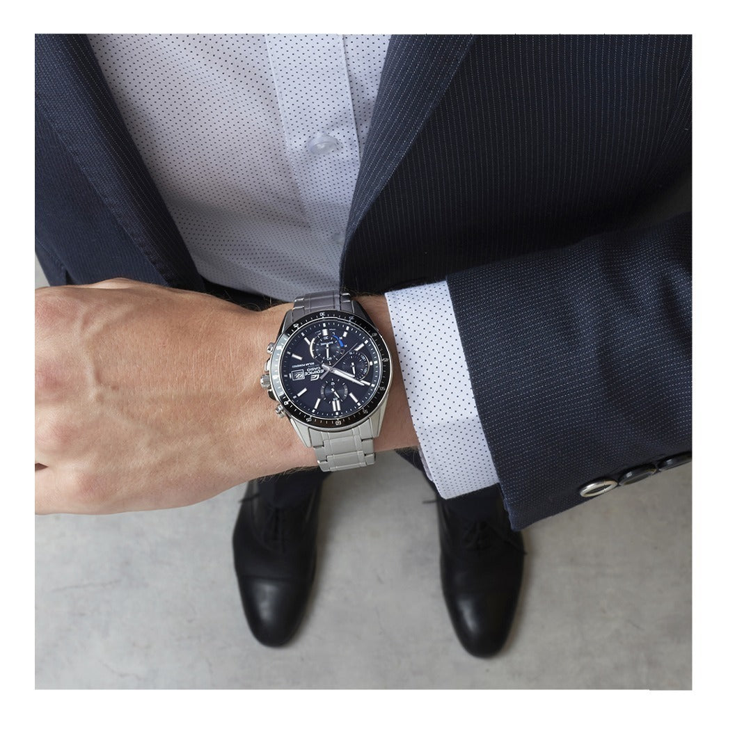 CASIO EDIFICE EFSS510D-1AV Cronógrafo de cristal de zafiro con energía solar