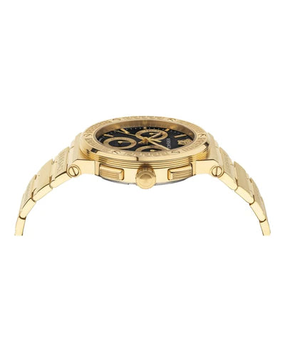 VERSACE VEZ900421 GRECA LOGO CRONÓGRAFO ORO CORREA DE ACERO INOXIDABLE RELOJES PARA HOMBRE